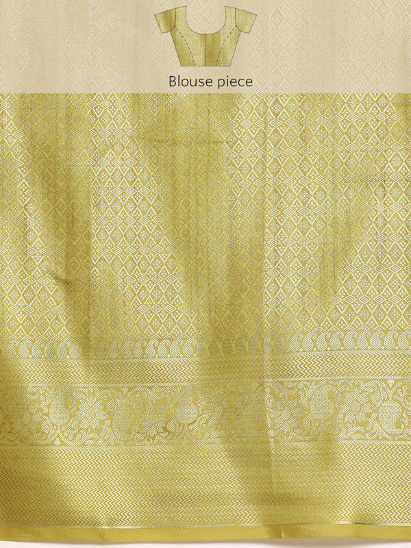 Multicolor Art Silk Woven Zari Design Floral Saree with Unstitched Blouse - Hiral Fashion | Grocsy