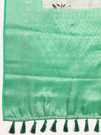 Multicolor Art Silk Woven Zari Design Floral Saree with Unstitched Blouse - Hiral Fashion | Grocsy