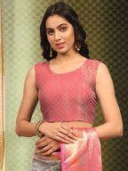 Gray Art Silk Digital Print Floral Saree with Unstitched Blouse - Hiral Fashion | Grocsy