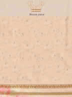 Mustard Art Silk Printed Floral Saree with Unstitched Blouse - Hiral Fashion | Grocsy