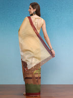 Multicolor Silk Cotton Digital Print Floral Saree with Unstitched Blouse - Hiral Fashion | Grocsy