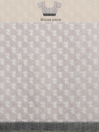 Brown Silk Cotton Digital Print Striped Saree with Unstitched Blouse - Hiral Fashion | Grocsy