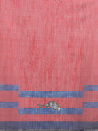 Red Silk Cotton Digital Print Solid Saree with Unstitched Blouse - Hiral Fashion | Grocsy