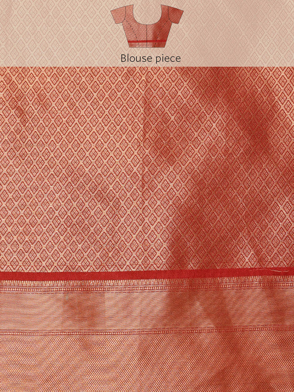 Multicolor Kanjeevaram Silk Digital Print Kalamkari Saree with Unstitched Blouse - Hiral Fashion | Grocsy