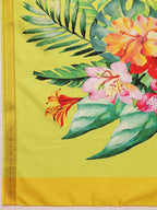 Hiral Fashion White Onam Art Silk Floral Digital Print Saree | Grocsy