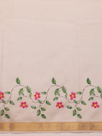 Hiral Fashion White Onam Art Silk Floral Digital Print Saree | Grocsy