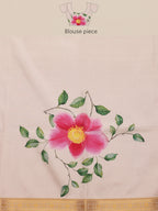 Hiral Fashion White Onam Art Silk Floral Digital Print Saree | Grocsy