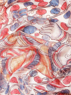 White Art Silk Digital Print Floral Saree with Unstitched Blouse - Hiral Fashion | Grocsy