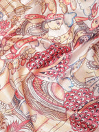 Blue Art Silk Digital Print Floral Saree with Unstitched Blouse - Hiral Fashion | Grocsy