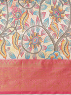 Multicolor Art Silk Digital Print Floral Saree with Unstitched Blouse - Hiral Fashion | Grocsy