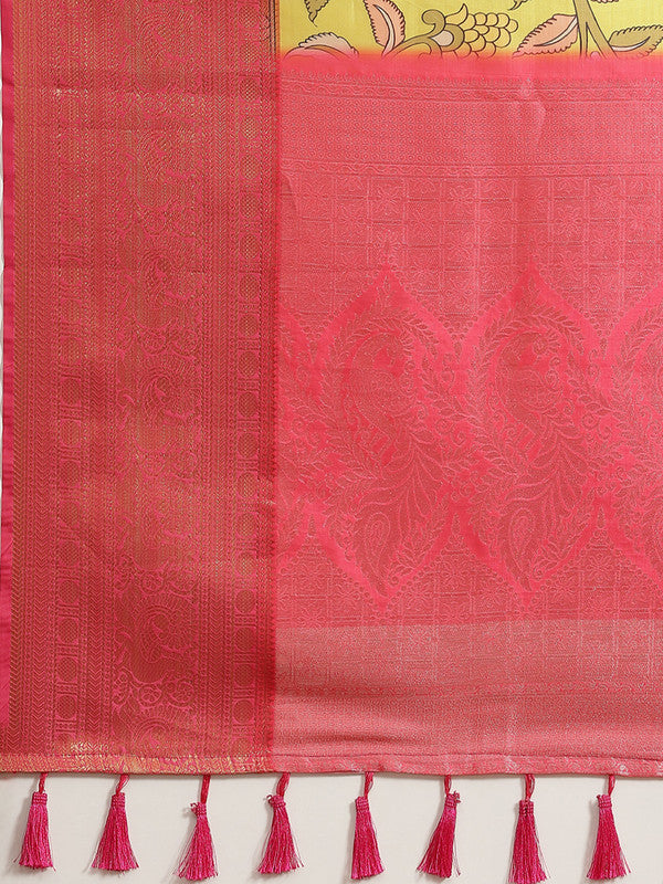Green Art Silk Digital Print Floral Saree with Unstitched Blouse - Hiral Fashion | Grocsy