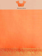 Peach Art Silk Printed Kalamkari Saree with Unstitched Blouse - Hiral Fashion | Grocsy