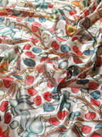 White Art Silk Printed Kalamkari Saree with Unstitched Blouse - Hiral Fashion | Grocsy