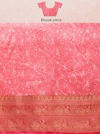 Turquoise Pure Silk Digital Print Floral Saree with Unstitched Blouse - Hiral Fashion | Grocsy
