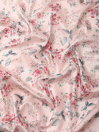 Light Pink Pure Silk Digital Print Floral Saree with Unstitched Blouse - Hiral Fashion | Grocsy