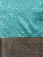 Gray Pure Silk Digital Print Floral Saree with Unstitched Blouse - Hiral Fashion | Grocsy