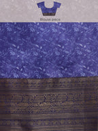 Brown Pure Silk Digital Print Floral Saree with Unstitched Blouse - Hiral Fashion | Grocsy
