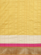 Mustard Tusser Silk Digital Print Solid Saree with Unstitched Blouse - Hiral Fashion | Grocsy