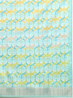 Multicolor Tusser Silk Digital Print Solid Saree with Unstitched Blouse - Hiral Fashion | Grocsy