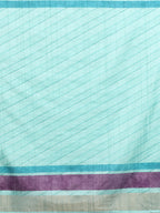 Purple Tusser Silk Digital Print Striped Saree with Unstitched Blouse - Hiral Fashion | Grocsy