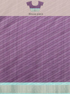 Purple Tusser Silk Digital Print Striped Saree with Unstitched Blouse - Hiral Fashion | Grocsy