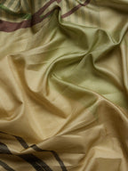 Multicolor Tusser Silk Digital Print Striped Saree with Unstitched Blouse - Hiral Fashion | Grocsy
