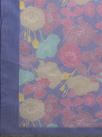 Multicolor Cotton Blend Digital Print Floral Saree with Unstitched Blouse - Hiral Fashion | Grocsy