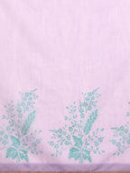 Purple Cotton Blend Digital Print Floral Saree with Unstitched Blouse - Hiral Fashion | Grocsy