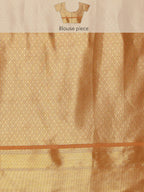 Blue Kanjeevaram Silk Digital Print Floral Saree with Unstitched Blouse - Hiral Fashion | Grocsy