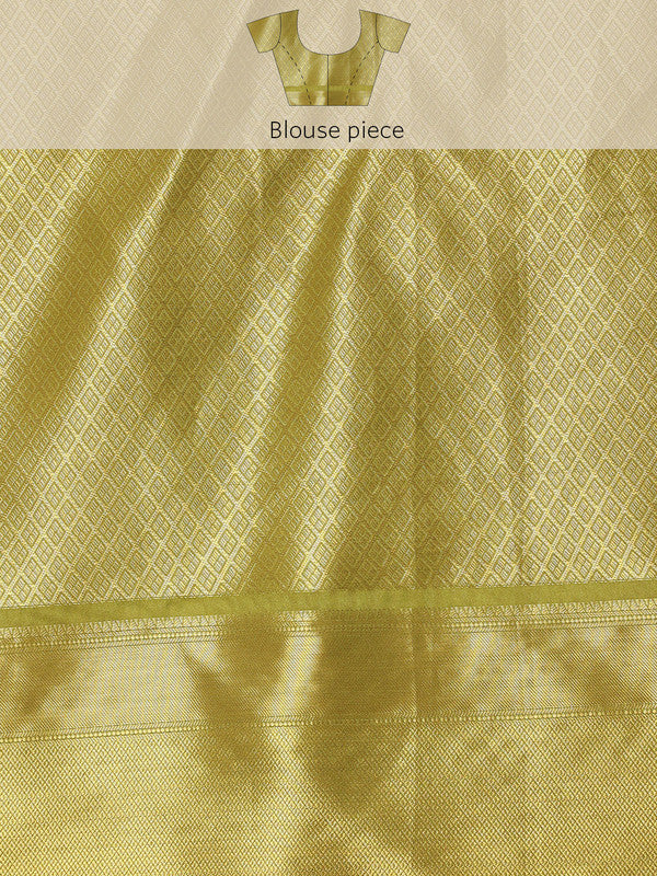 Red Kanjeevaram Silk Digital Print Floral Saree with Unstitched Blouse - Hiral Fashion | Grocsy