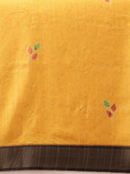 Hiral Fashion Mustard Ikkat Kotha Silk Floral Digital Print Saree | Grocsy