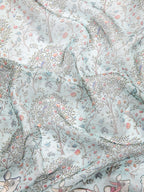 Gray Munga Silk Digital Print Animal Print Saree with Unstitched Blouse - Hiral Fashion | Grocsy