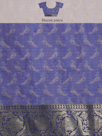 Beige Munga Silk Digital Print Floral Saree with Unstitched Blouse - Hiral Fashion | Grocsy