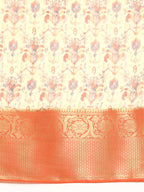 Multicolor Munga Silk Digital Print Abstract Saree with Unstitched Blouse - Hiral Fashion | Grocsy