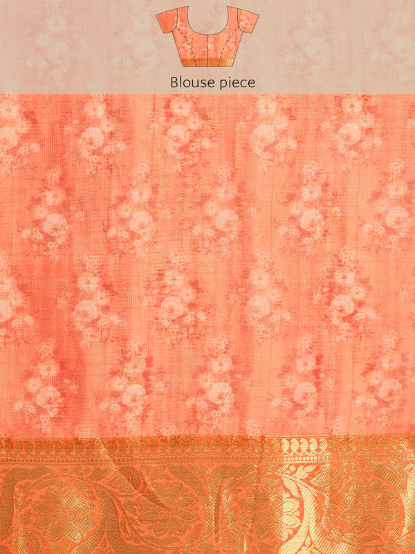 Multicolor Munga Silk Digital Print Abstract Saree with Unstitched Blouse - Hiral Fashion | Grocsy