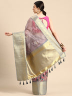 Rust Munga Silk Digital Print Animal Print Saree with Unstitched Blouse - Hiral Fashion | Grocsy