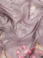 Rust Munga Silk Digital Print Animal Print Saree with Unstitched Blouse - Hiral Fashion | Grocsy
