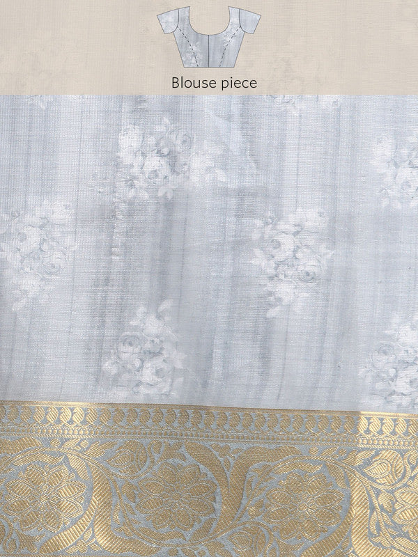 Rust Munga Silk Digital Print Animal Print Saree with Unstitched Blouse - Hiral Fashion | Grocsy