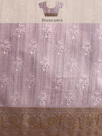 Gray Munga Silk Digital Print Kalamkari Saree with Unstitched Blouse - Hiral Fashion | Grocsy