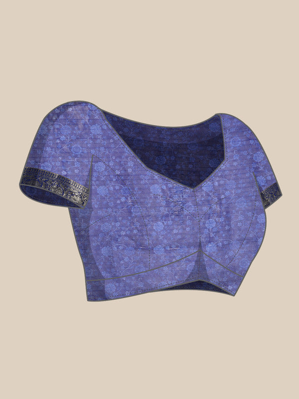 Beige Munga Silk Digital Print Kalamkari Saree with Unstitched Blouse - Hiral Fashion | Grocsy