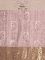 Gray Munga Silk Digital Print Kalamkari Saree with Unstitched Blouse - Hiral Fashion | Grocsy