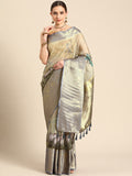 Olive Munga Silk Digital Print Kalamkari Saree with Unstitched Blouse - Hiral Fashion | Grocsy