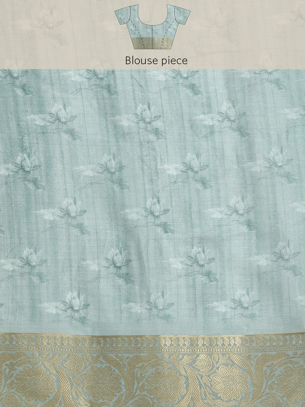 Peach Munga Silk Digital Print Animal Print Saree with Unstitched Blouse - Hiral Fashion | Grocsy