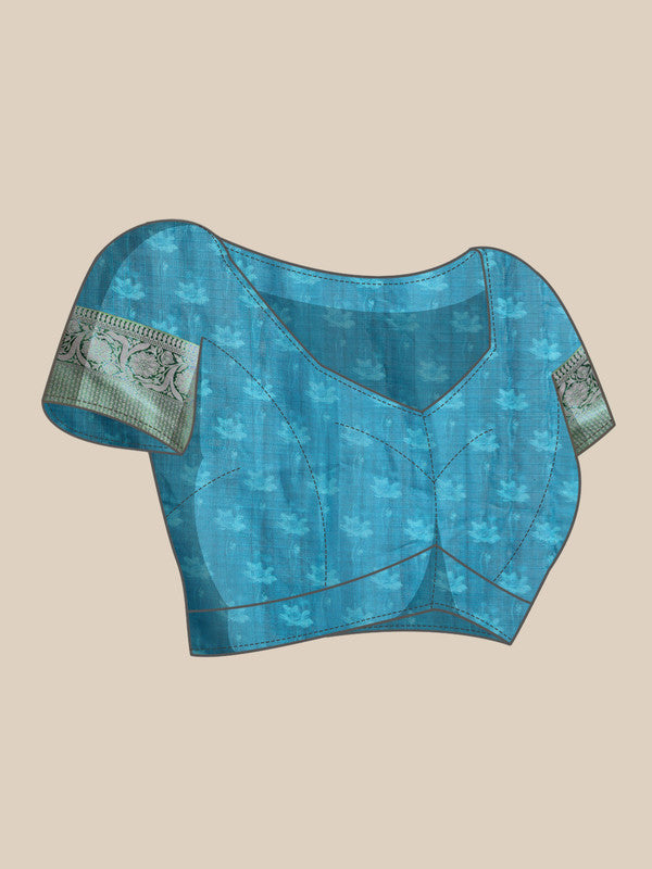 Olive Munga Silk Digital Print Animal Print Saree with Unstitched Blouse - Hiral Fashion | Grocsy