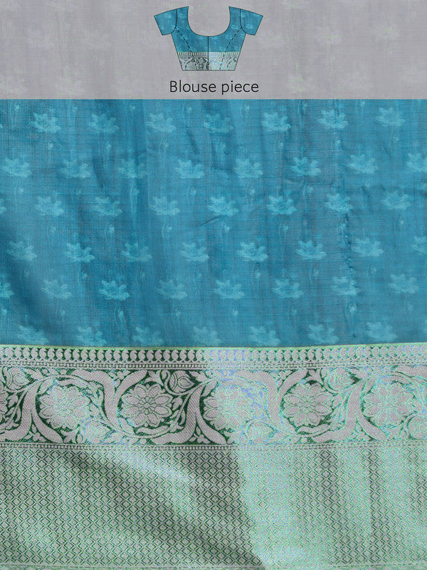 Olive Munga Silk Digital Print Animal Print Saree with Unstitched Blouse - Hiral Fashion | Grocsy