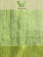 Dark Blue Munga Silk Digital Print Floral Saree with Unstitched Blouse - Hiral Fashion | Grocsy