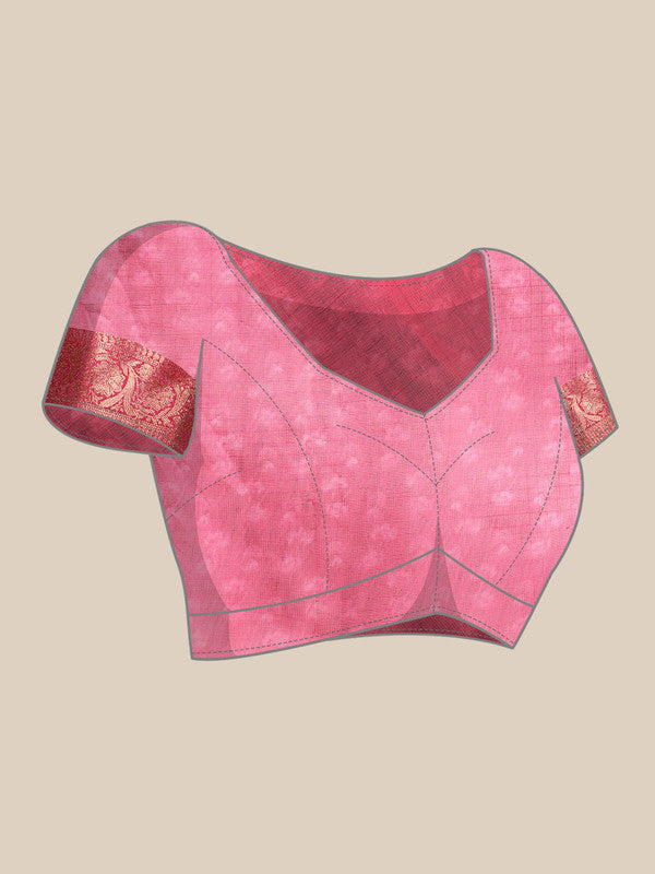 Red Munga Silk Digital Print Animal Print Saree with Unstitched Blouse - Hiral Fashion | Grocsy