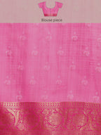 Navy Blue Munga Silk Digital Print Floral Saree with Unstitched Blouse - Hiral Fashion | Grocsy