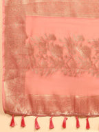 Multicolor Cotton Blend Digital Print Floral Saree with Unstitched Blouse - Hiral Fashion | Grocsy