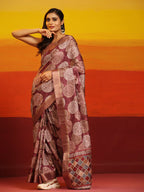 White Silk Blend Woven Zari Design Ethnic Motifs Saree with Unstitched Blouse - Hiral Fashion | Grocsy